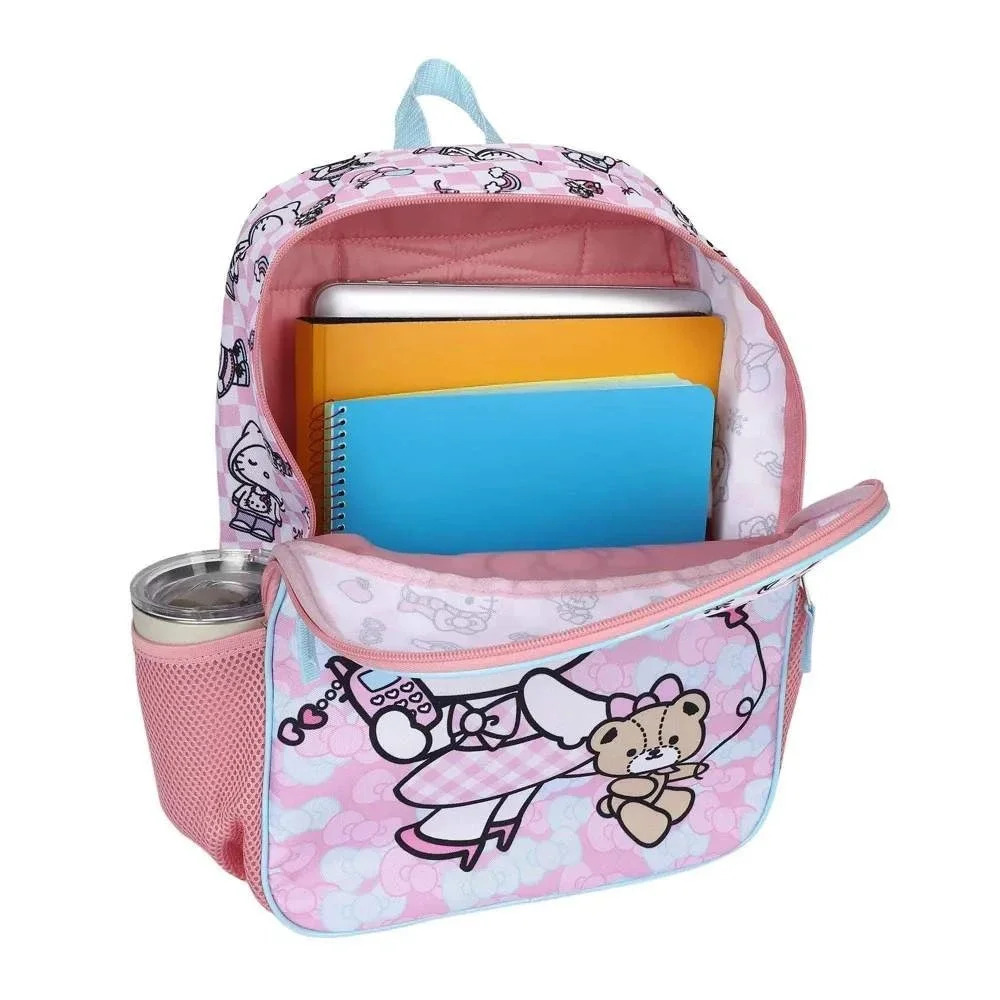 Hello Kitty Backpack Pink 16 Inch School Bag Kids